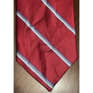 Jos. A. Bank Red Blue Hand Made Repp 100% Silk Men’s Neck Tie Made In China